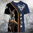  Personalized Name Bull Riding Unisex Shirts Navy