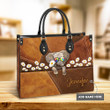 Hippie Elephant Daisy Personalized BGRZ3012013Z Leather Bag