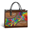 Hippie Everything Is Gonna Be Alright Hippie Flowers NNLZ1403008Y Leather Bag