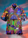 Hippie Mushroom Love Color Hawaiian Shirt