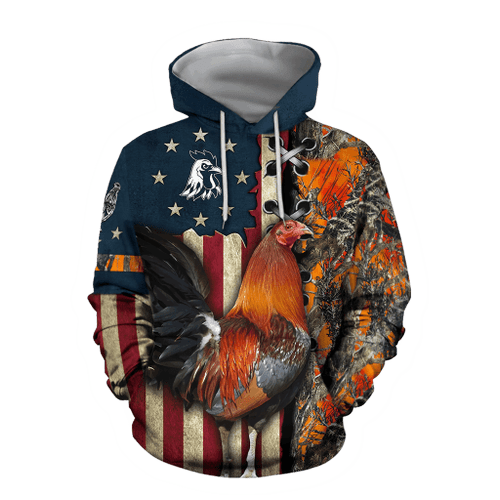Premium Rooster Farmer Camo  3D All Over Printed Unisex Shirts