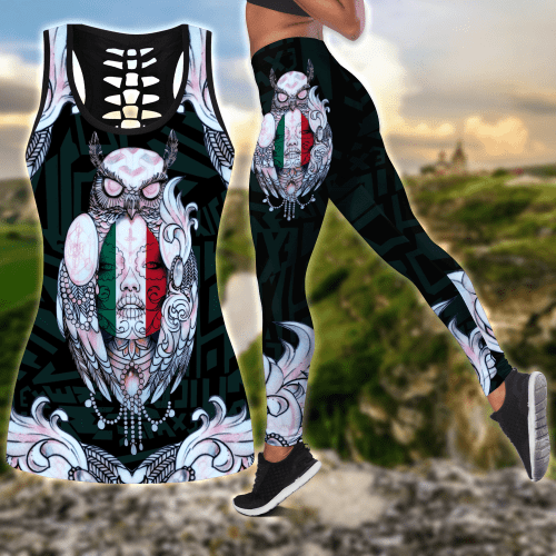 Day Of The Dead Tattoo Style Combo Legging + Tank Limited by SUN QB06262005