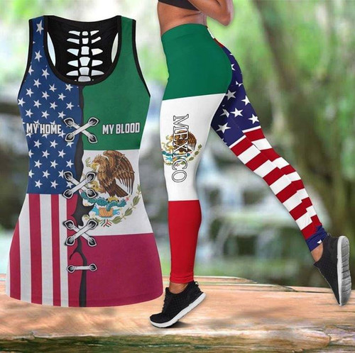 Mexico - America Flag Combo Legging + Tank Limited by SUN SU190622