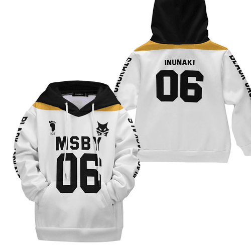 Personalized MSBY Black Jackals Libero Kids Unisex Pullover Hoodie