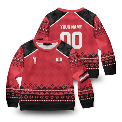 Personalized Haikyuu National Team Christmas Kids Unisex Wool Sweater