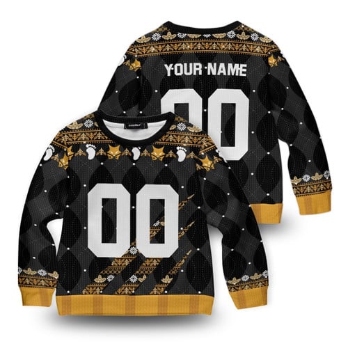 Personalized Team MSBY Black Jackals Christmas Kids Unisex Wool Sweater
