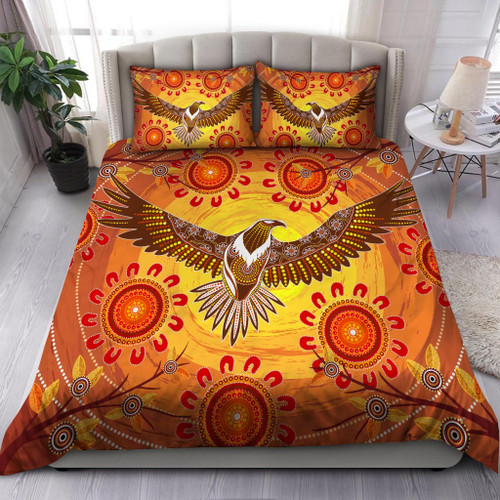  Aboriginal Eagle Power Sunset Bedding Set, Australia Indigenous Bedding Set