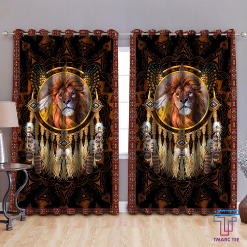  Beautiful Lion Native Blackout Thermal Grommet Window Curtains