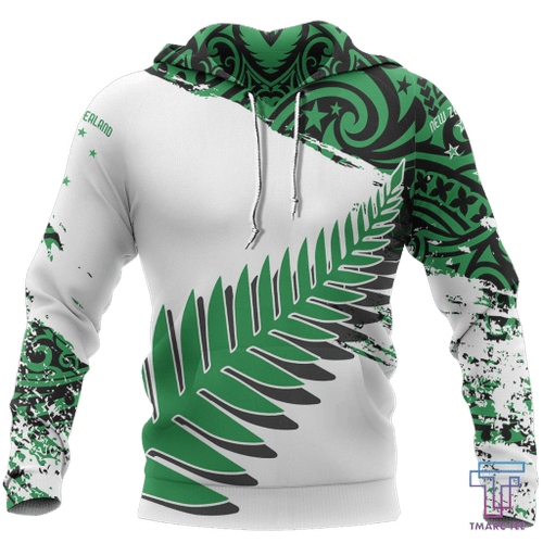  New Zealand Maori Fern Green Edition Pullover Hoodie