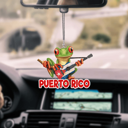  Coqui Loving Puerto Rico Unique Design Car Hanging Ornament