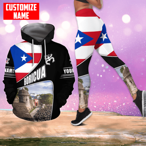  Personalized Name Puerto Rico D Combo Hoodie and Legging