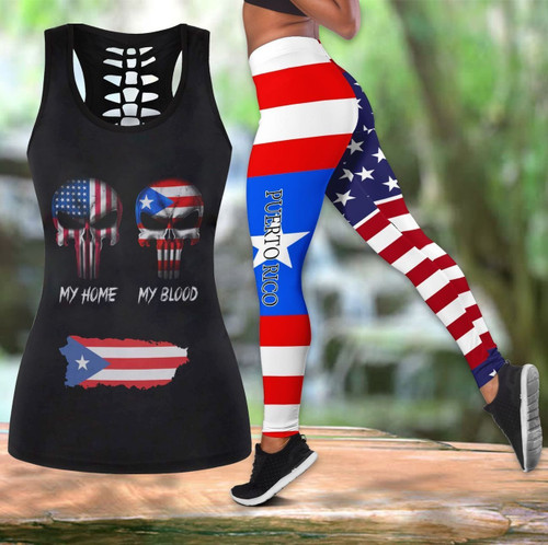  Puerto Rico And America Lover D All Over Print Combo Outfit TH