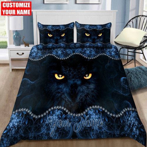  Personalized Owl Blue Bedding Set