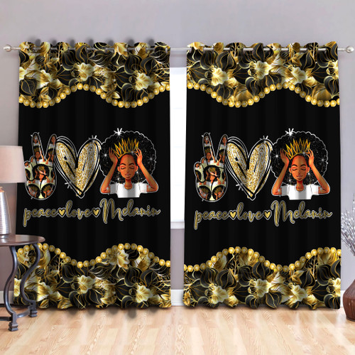 Juneteenth  Black Girl Melanin African Curtain