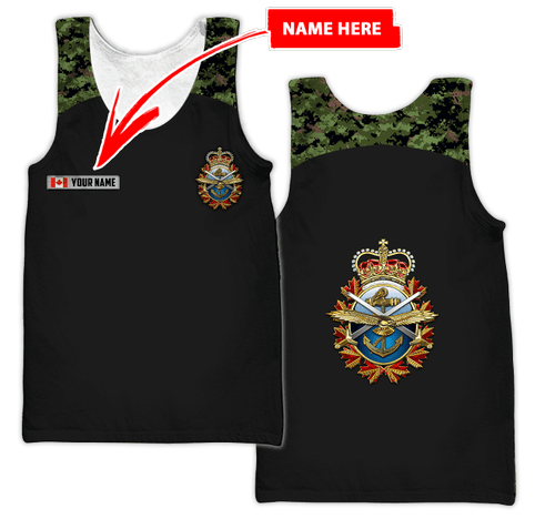  Personalized Name Canadian Armed Forces Tank Top