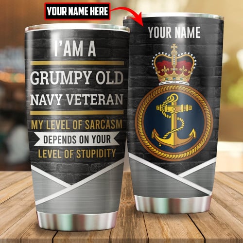  Personalized Canadian Navy Stainless Steel Tumbler TR