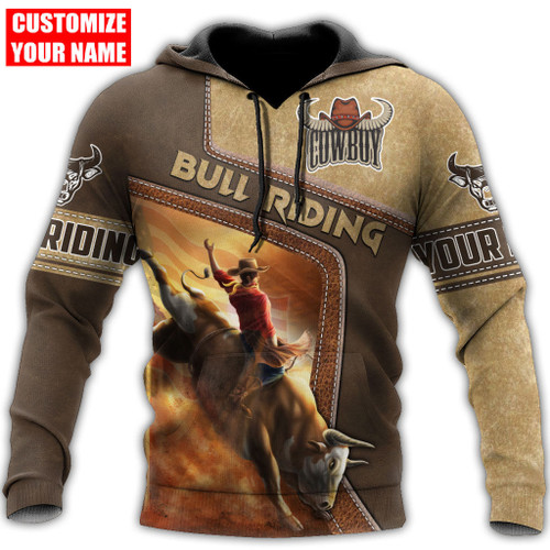  Customized Name Bull Riding All Over Printed Shirts HN
