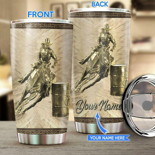  Personalized Name Rodeo Stainless Steel Tumbler Barrel Racing