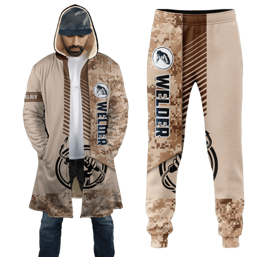  Premium Welder Printed Combo Zip Cloak & Sweatpant Welding For Winter