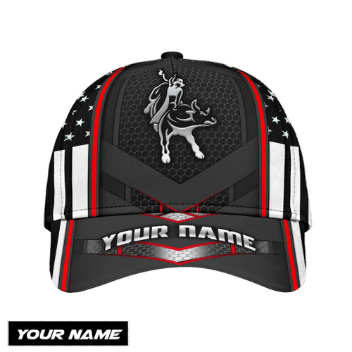  Personalized Name Bull Riding Classic Cap American Bull Rider Ver