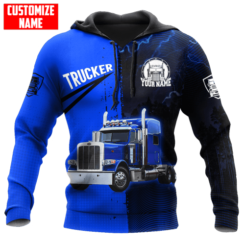  Customized Name Blue Truck Shirts