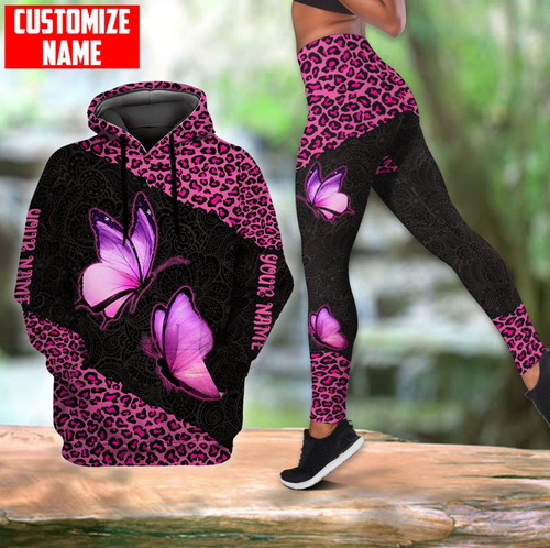  Customized Name Butterfly Combo Hoodie + Legging SN