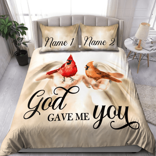  Personalized God Gave Me You Cardinal Bedding Set NHBM