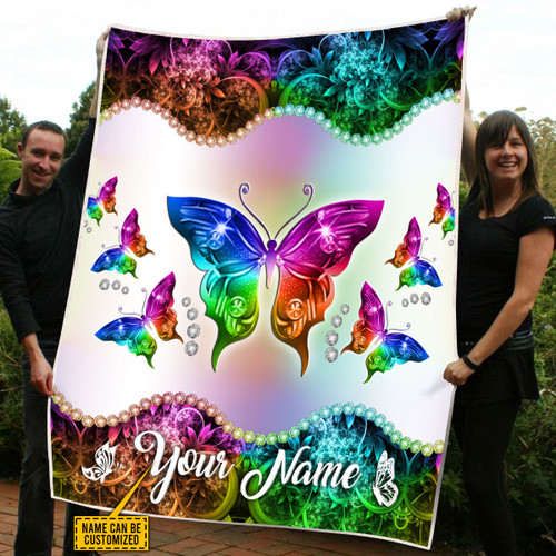  Customized Name Butterfly Blanket