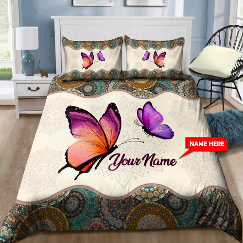  Custom Mandala Butterfly Bedding Set