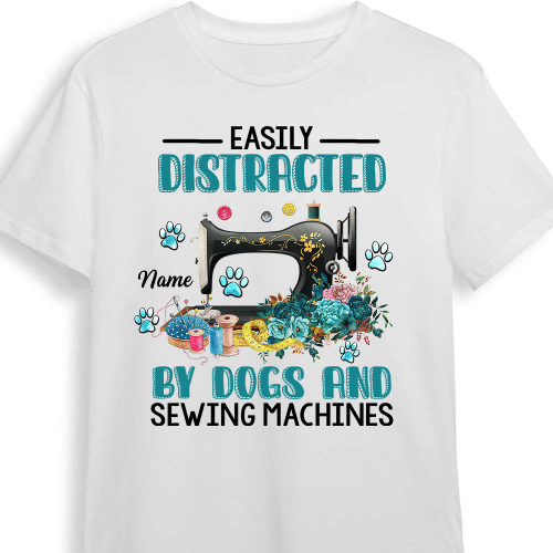 Personalized Sewing Quilting Dog T Shirt JR125 81O24