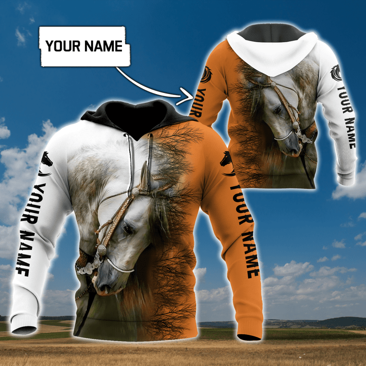 Personalized Name Premium Love Horse 3D All Over Printed Unisex Shirts