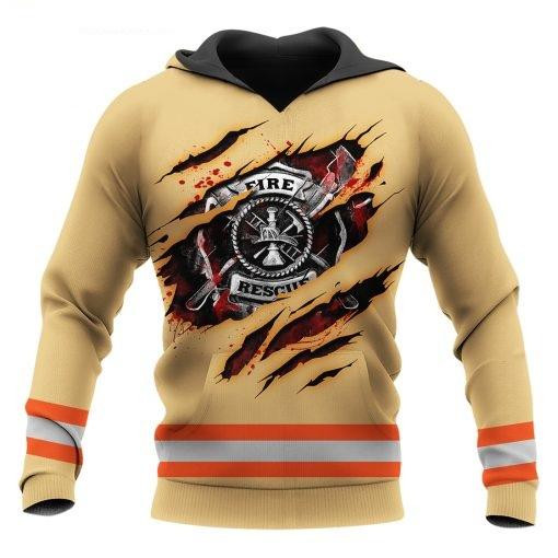 Premium Firefighter 3D All Over Printed Unisex Shirts