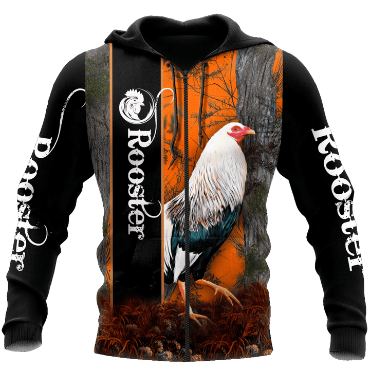 Premium White Rooster Camo 3D All Over Printed Unisex Shirts