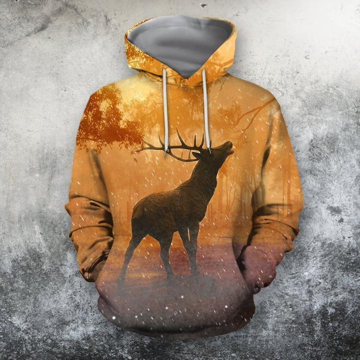 3D All Over Print Deer On Autumn TT - Amaze Style™-Apparel