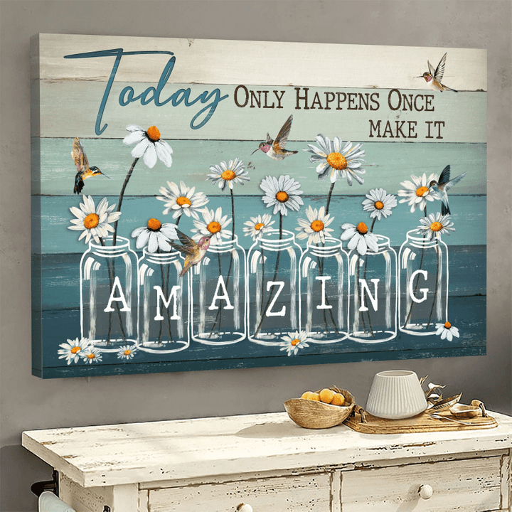 Today only happens once Make it Amazing Jesus Landscape Canvas Print Wall Art