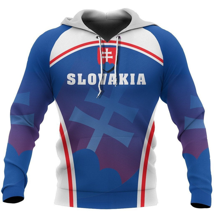 Slovakia Coat Of Arms Hoodie Sport Style - Amaze Style™-Apparel