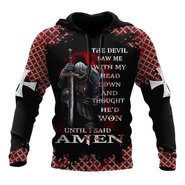 Knight templar 3D all over printed shirt and short for men and women