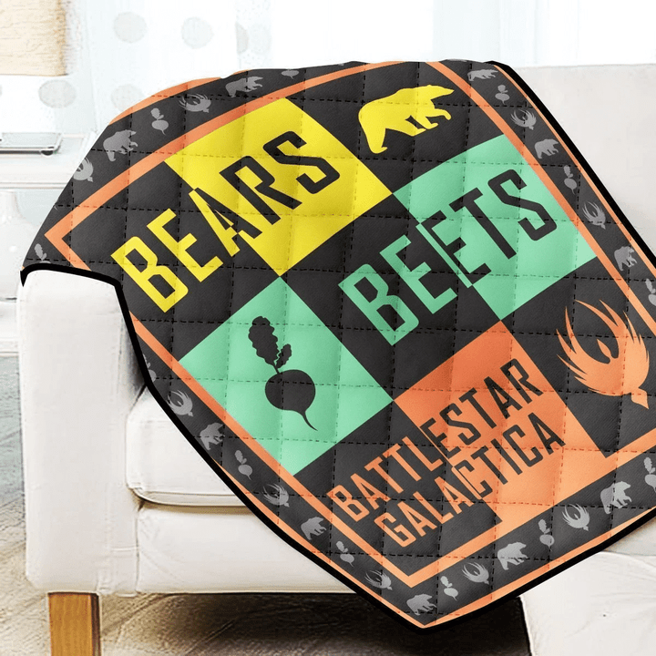 Bears Beets Battlestar Galactica Quilt Blanket