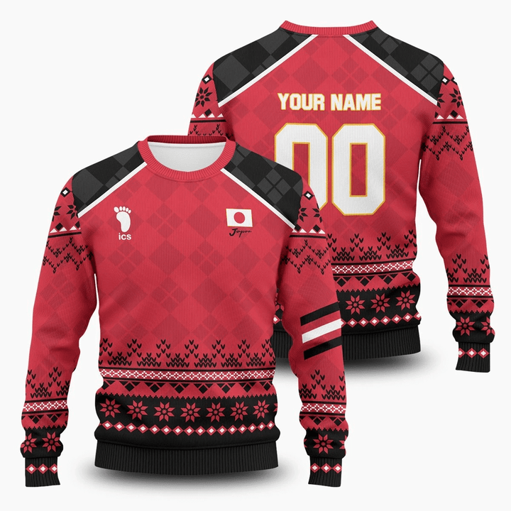 Personalized Haikyuu National Team Christmas Unisex Wool Sweater