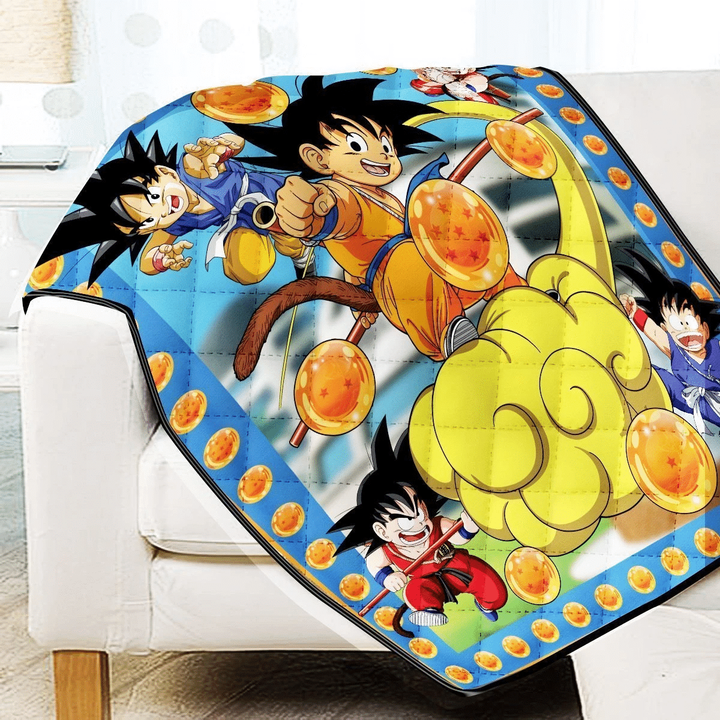 Young Goku Quilt Blanket