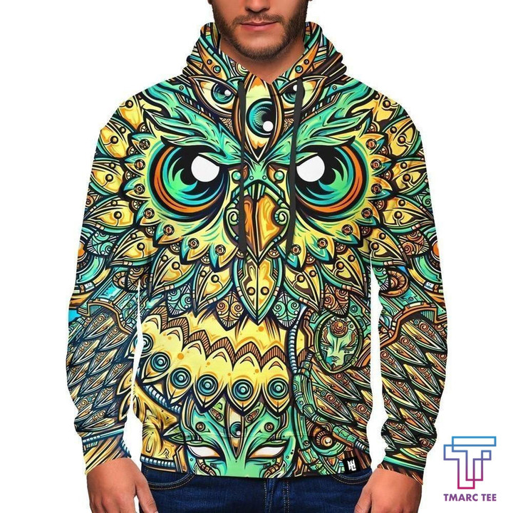 God Owl of Dreams Zip-Up Hoodie HC1404 - Amaze Style™-Apparel