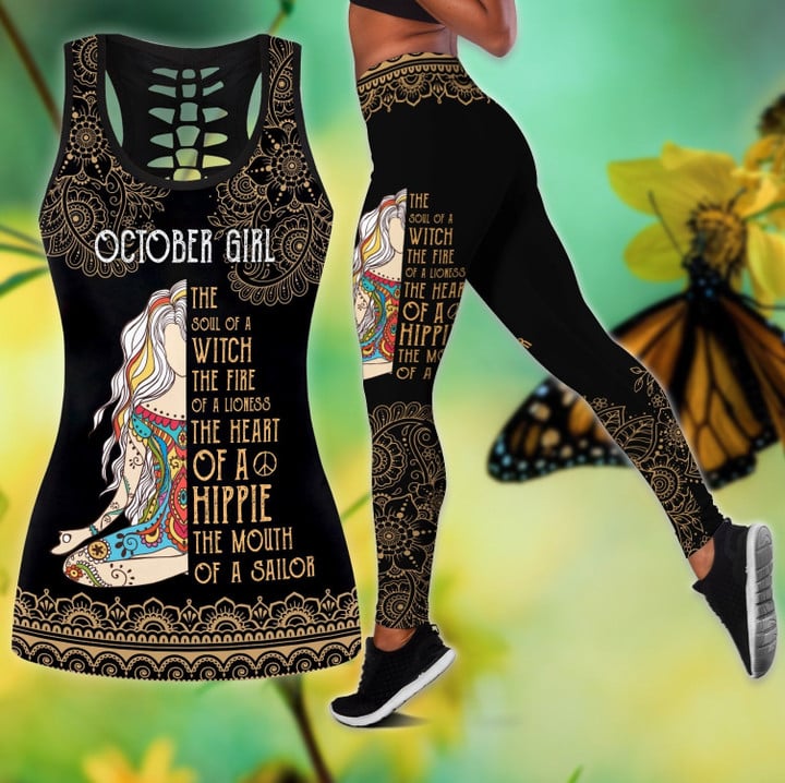  October girl The soul of a Witch Yoga Combo Legging Tank