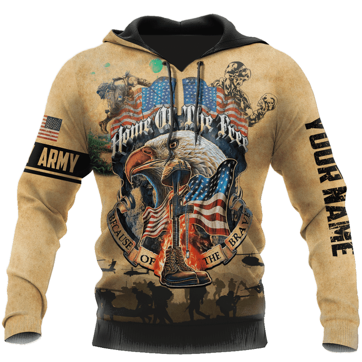  U.S Army veteran Home Free custom name design d print shirts Proud Military