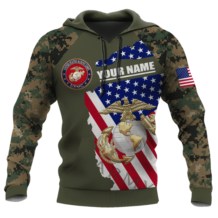  Custom name US Marine Corps Veteran Brothers in arms D print shirts Proud Military
