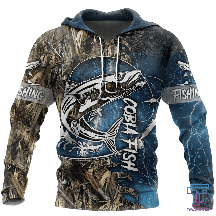 Cobia Fishing camo all over printed shirts for men and women blue color TR251201 - Amaze Style™-Apparel