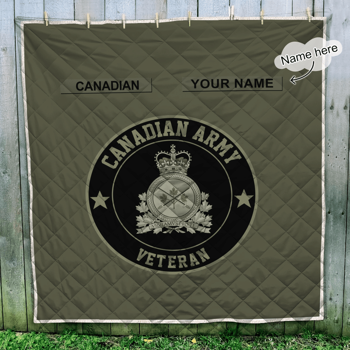  Personalized Name Canadian Veteran Soft and Warm Blanket