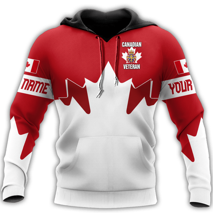 Personalized Name Canadian Veteran Pullover Shirts