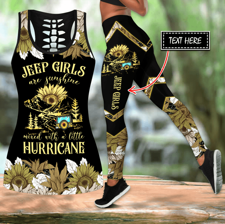  Customize Name Jeep Girl Are Sunshine Mixed With A Little Hurricane combo tank top legging TN TNA