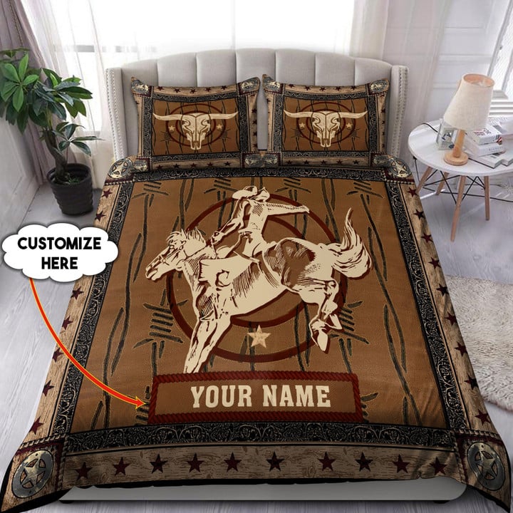  Personalized Name Rodeo Bedding Set Skull
