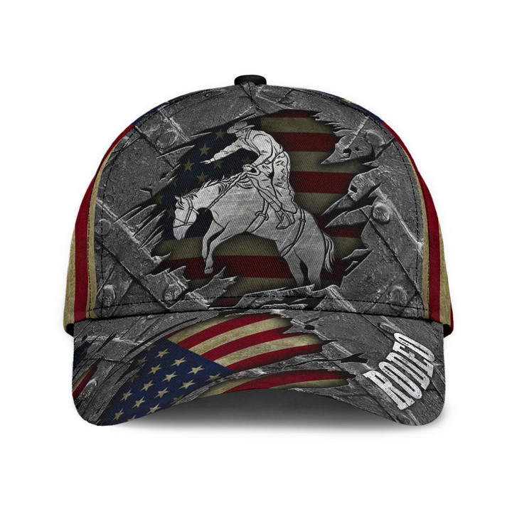  Personalized Name Rodeo Classic Cap American Horse Rider